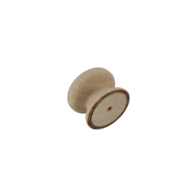 Beech Knob w/ Pilot Hole - 18mm - Pack of 100