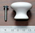 Ceramic Drawer Knob (White) - 38mm