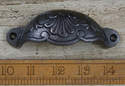 Rustic Grey Ornate Cup Handle - Cast Iron A/I