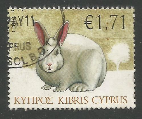 Cyprus Stamps SG 1216 2010 1.71c Rabbit - USED (k114) 