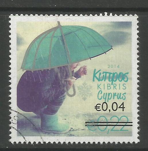 Cyprus Stamps SG 1327 2014 4c/22c Overprint - USED (k143)