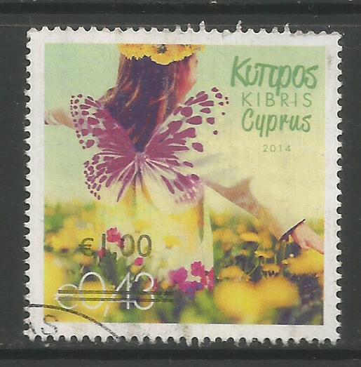 Cyprus Stamps SG 1328 2014 1.00c/43c Overprint - USED (k145)