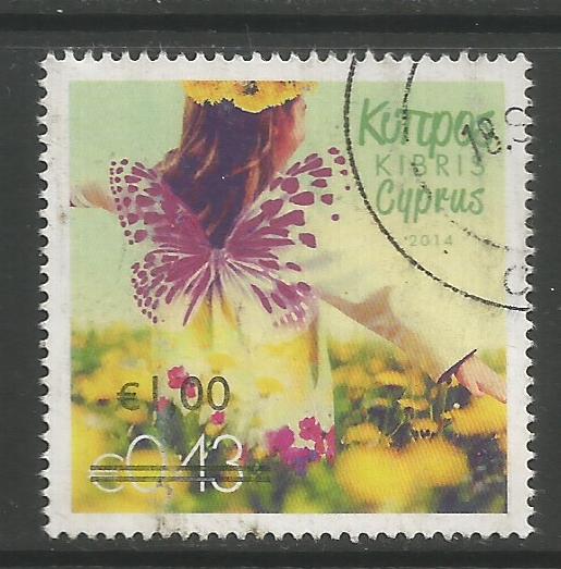 Cyprus Stamps SG 1328 2014 1.00c/43c Overprint - USED (k146)