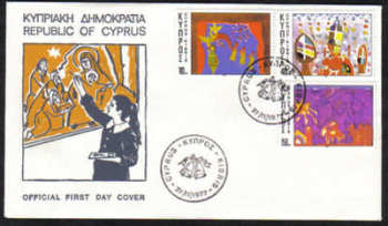 Cyprus Stamps SG 497-99 1977 Christmas - Official FDC