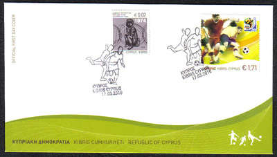 Cyprus Stamps SG 1218 2010 Fifa World Cup Football - Unofficial FDC (c446)