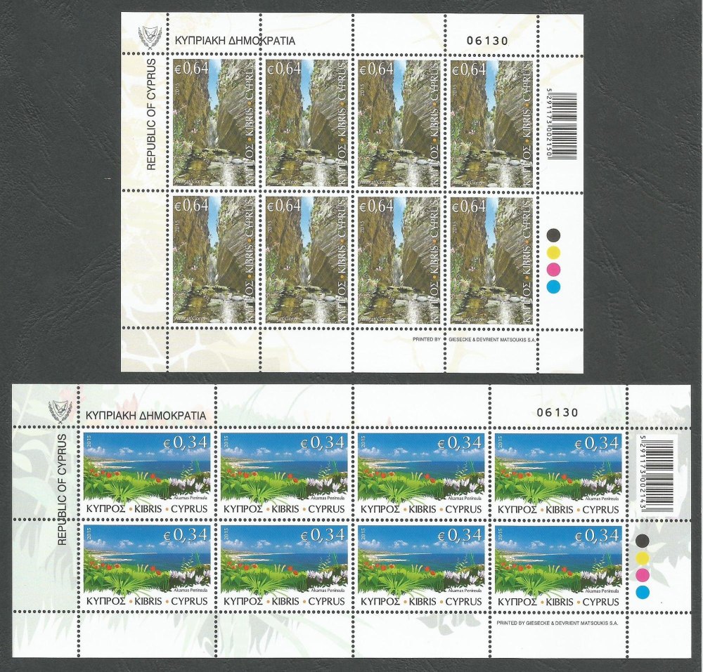 Cyprus Stamps SG 2015 (g) The Beauty of Akamas - Full Sheets MINT