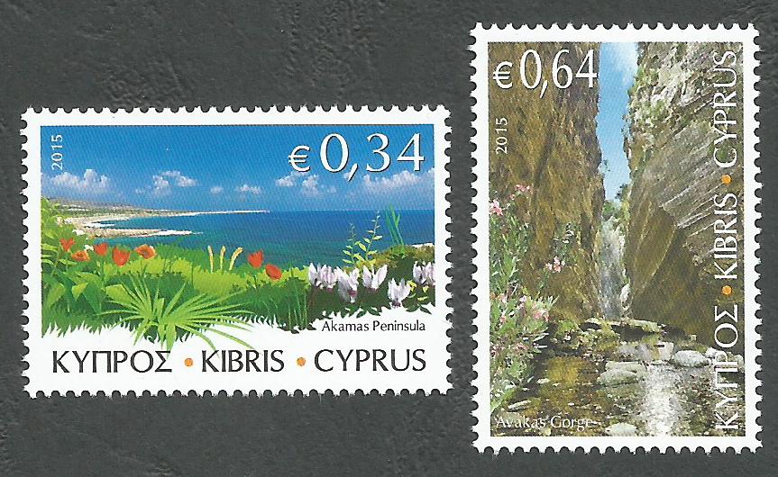 Cyprus Stamps SG 1371-72 2015 The Beauty of Akamas - MINT 