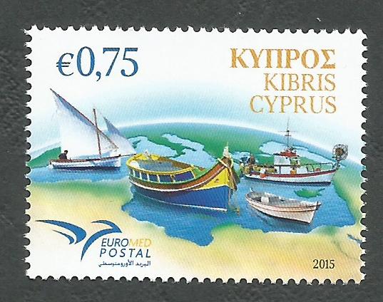 Cyprus Stamps SG 1373 2015 Euromed, Boats of the Mediterranean - MINT