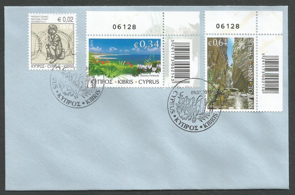 Cyprus Stamps SG 2015 (g) The Beauty of Akamas - Control numbers Unofficial