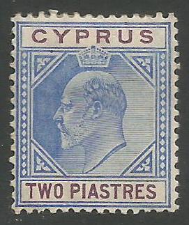Cyprus Stamps SG 065 1904 Two Piastres - MH (k174)