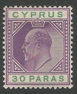 Cyprus Stamps SG 051 1903 30 Paras - MH (k182)