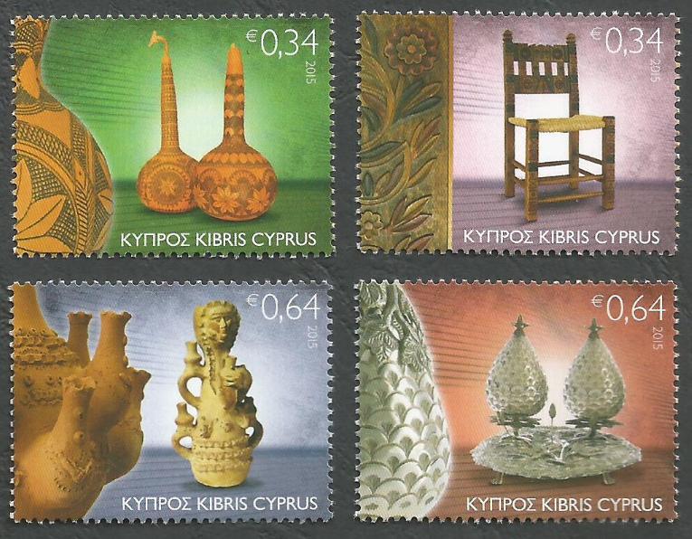 Cyprus Stamps SG 1378-81 2015 Traditional Cyprus Folk Art - MINT 