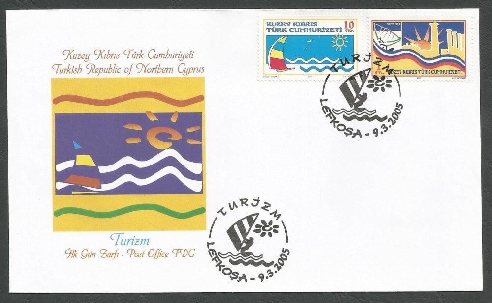 North Cyprus Stamps SG 603-04 2005 Tourism - Official FDC 