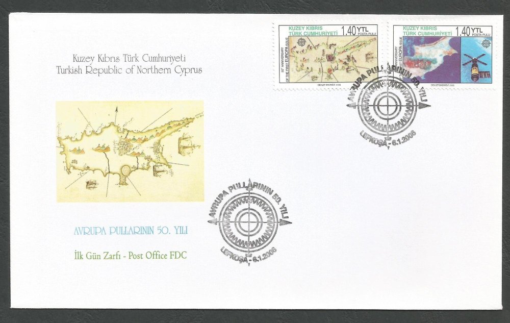 North Cyprus Stamps SG 620-21 2006 50th Anniversary of the first Europa sta