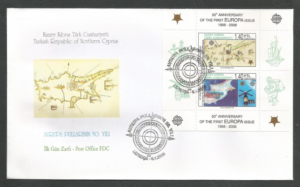 North Cyprus Stamps SG 622 MS 2006 50th Anniversary of the first Europa sta