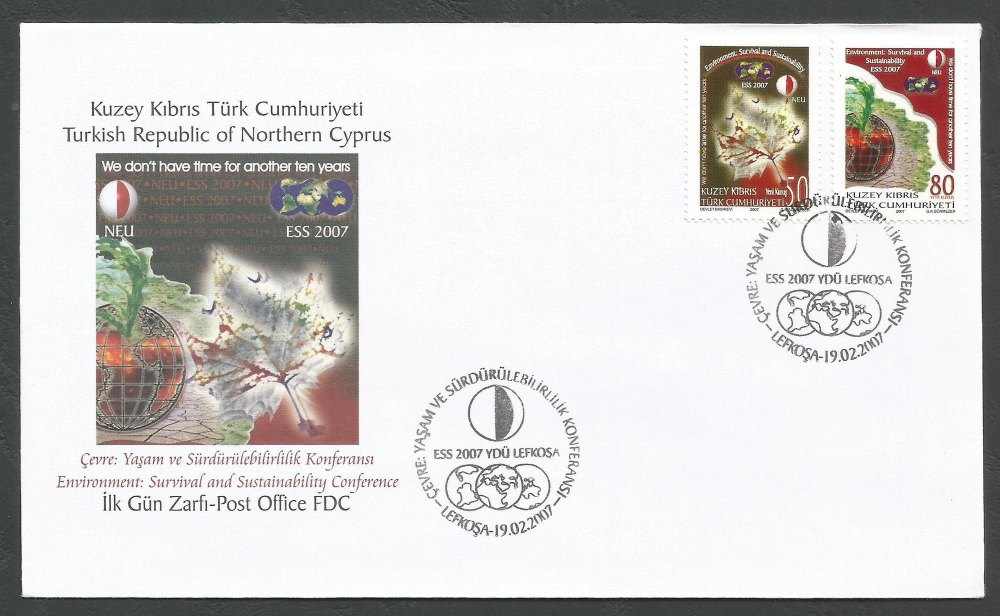 North Cyprus Stamps SG 645-46 2007 Conference on the Environment - Official