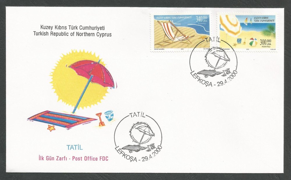 North Cyprus Stamps SG 507-08 2000 Holidays - Official FDC