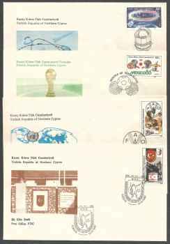 North Cyprus Stamps SG 193-96 1986 Anniversaries and Events - Official FDC