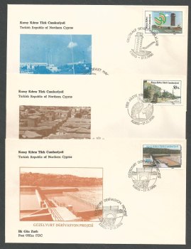 North Cyprus Stamps SG 197-99 1986 Modern Development - Official FDC