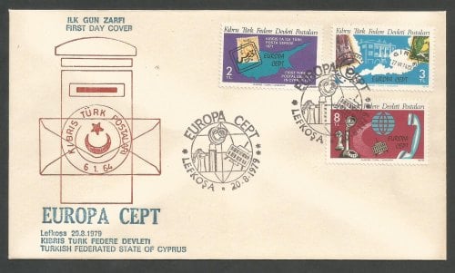 North Cyprus Stamps SG 79-81 1979 Europa Communications Reduced price - Off