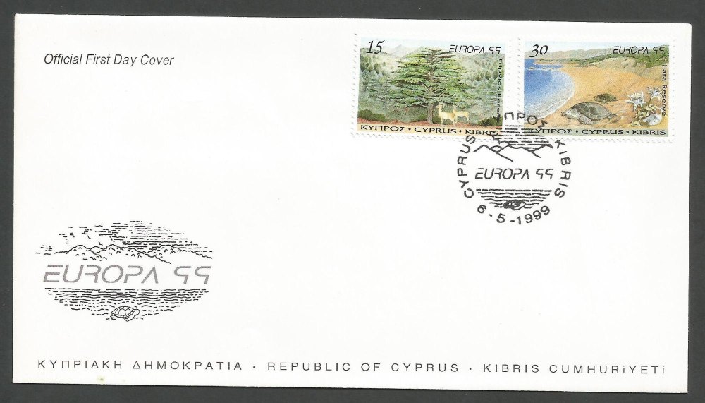 Cyprus Stamps SG 969-70 Europa Parks and Gardens - Official FDC
