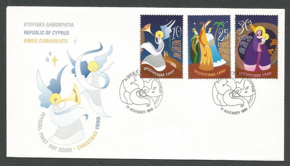 Cyprus Stamps SG 980-82 1999 Christmas - Official FDC