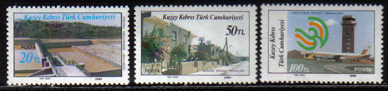 North Cyprus Stamps SG 197-99 1986 Modern Development 1st Series - MINT
