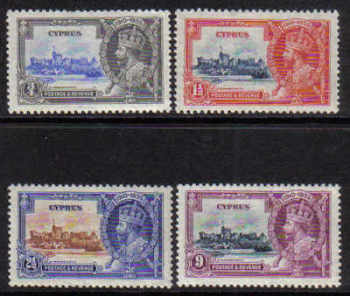 Cyprus Stamps SG 144-47 1935 Silver Jubilee KGV - MH 