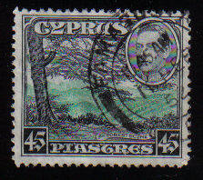Cyprus Stamps SG 161 1938 KGVI 45 Piastres - USED (c583)