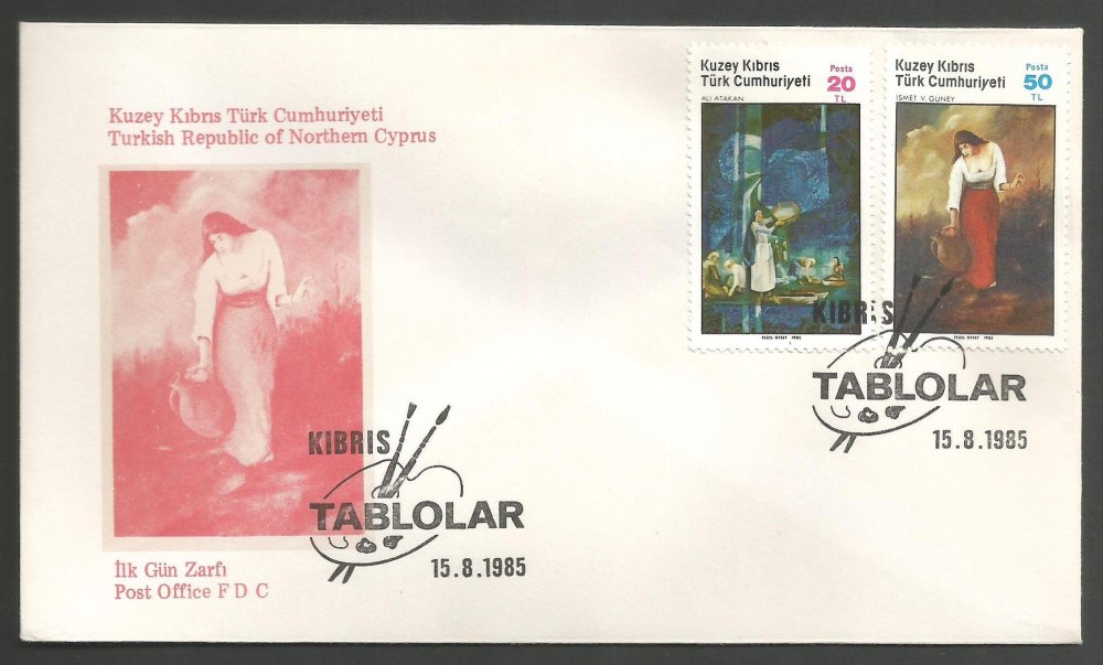 North Cyprus Stamps SG 176-77 1985 Art 4th Series - Official FDC 