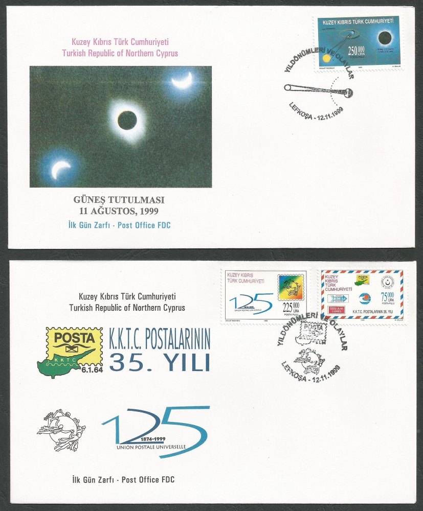 North Cyprus Stamps SG 496-98 1999 Anniversaries and Events - Official FDC