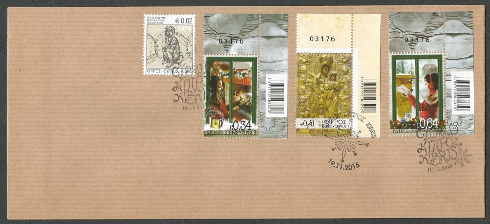 Cyprus Stamps SG 2015 (L) Christmas - Unofficial FDC (k268)