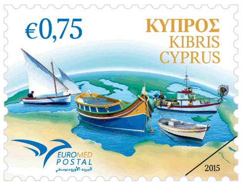 2015 Cyprus Stamps - Euromed Postal Boats of the Mediterranean