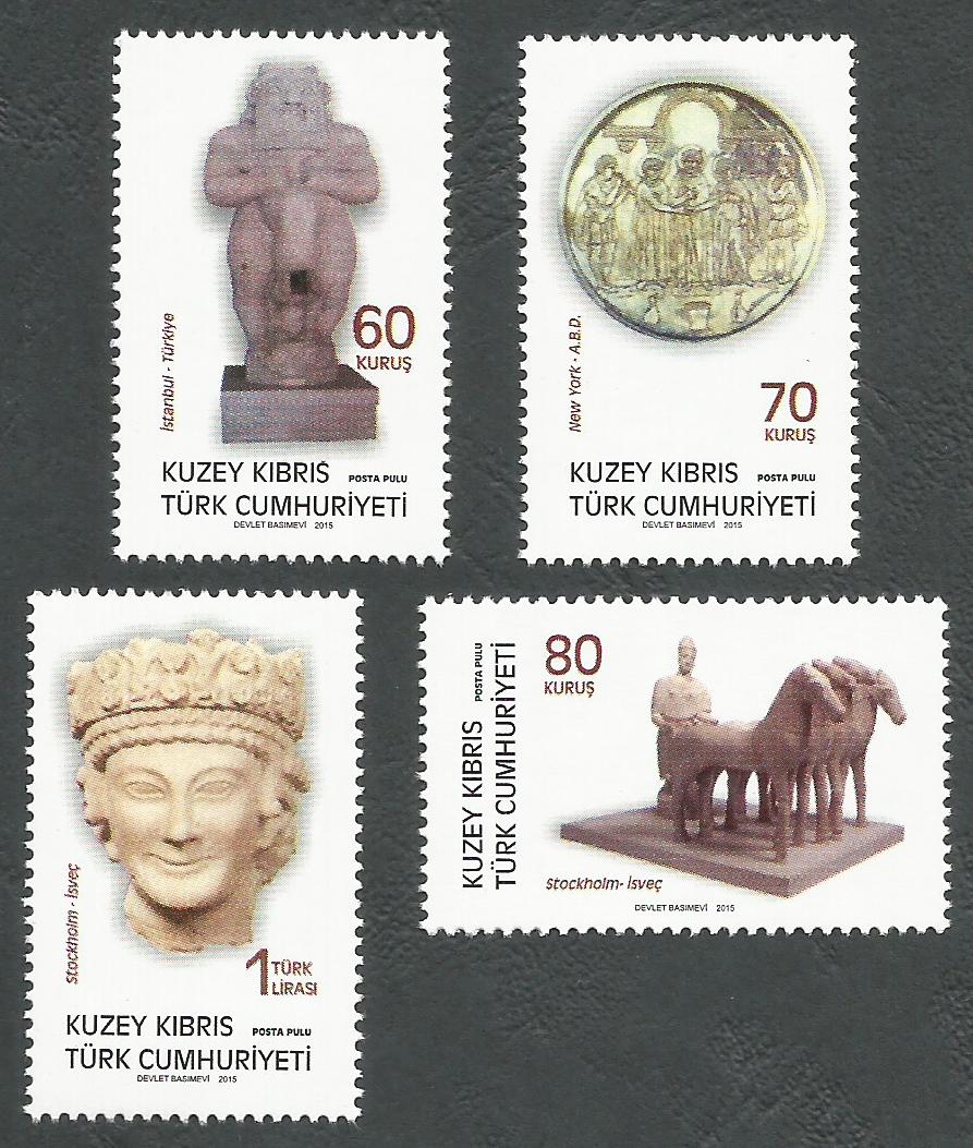 North Cyprus Stamps SG 2015 (g) Archeological Artifacts in world museums - 