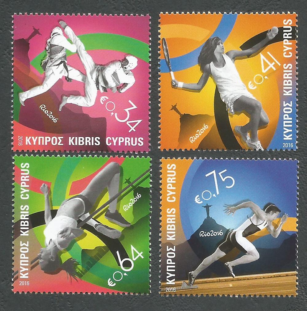 Cyprus Stamps SG 2016 (b) Rio Brazil Olympic Games - MINT