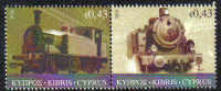 Cyprus Stamps SG 1222-23 2010 The Cyprus Railway (version 2) - MINT