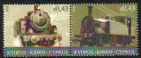 Cyprus Stamps SG 1222-23 2010 The Cyprus Railway (version 1) - MINT