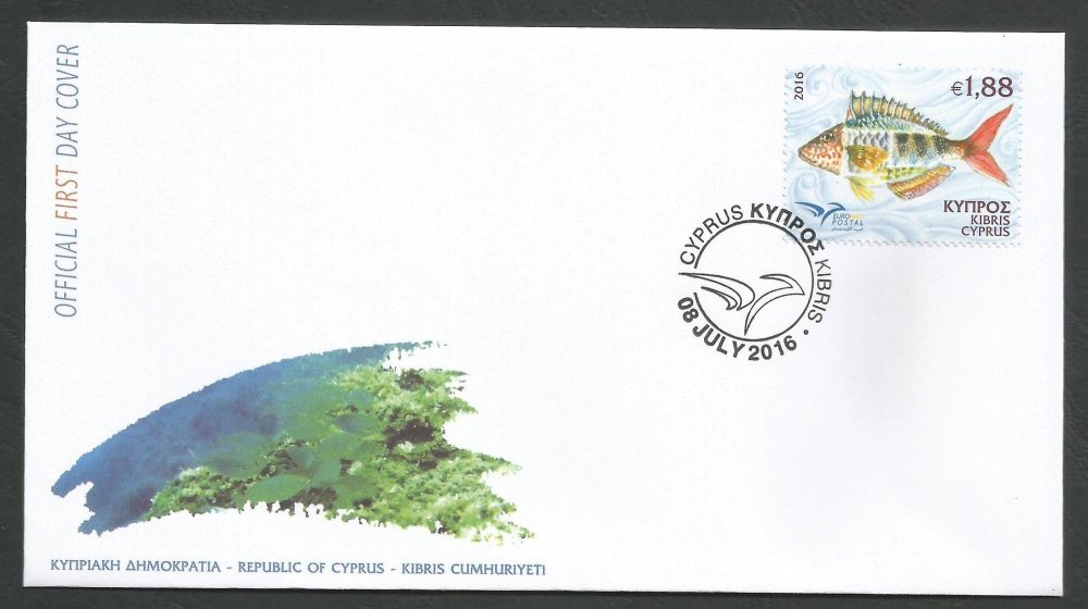 Cyprus Stamps SG 2016 (e) Euromed Fish of the Mediterranean - Official FDC