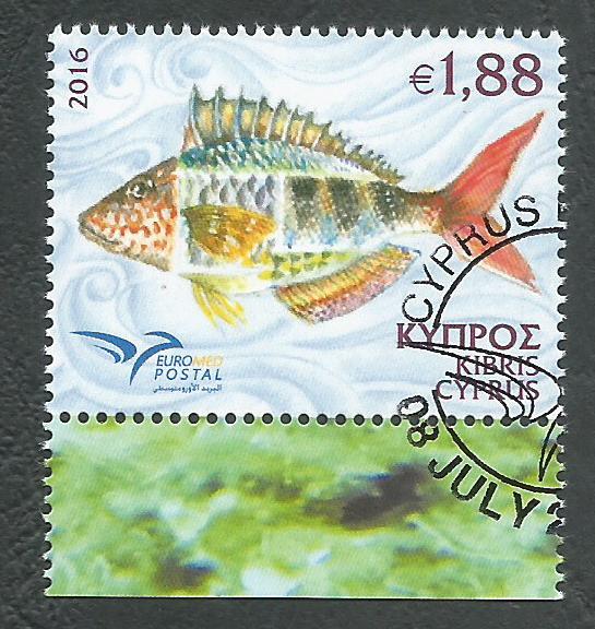 Cyprus Stamps SG 2016 (e) Euromed Fish of the Mediterranean - CTO USED (K31