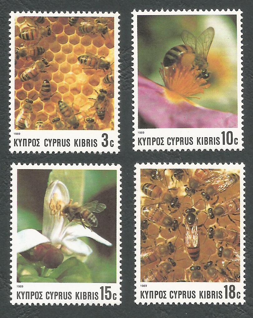Cyprus Stamps SG 748-51 1989 Bees - MINT