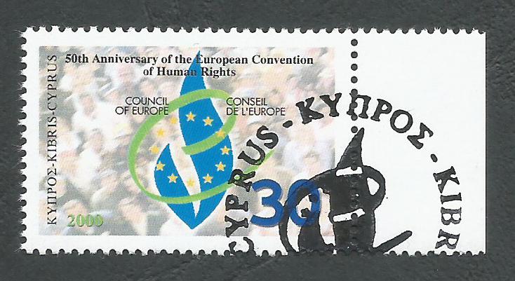 Cyprus Stamps SG 1004 2000 50th Anniversary of Human Rights - CTO USED (k38