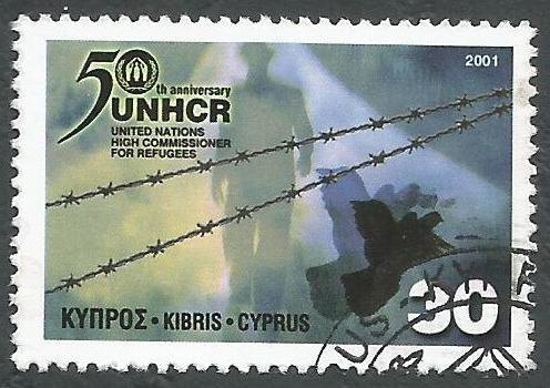 Cyprus Stamps SG 1013 2001 UN High Commissioner for refugees - USED (k386)