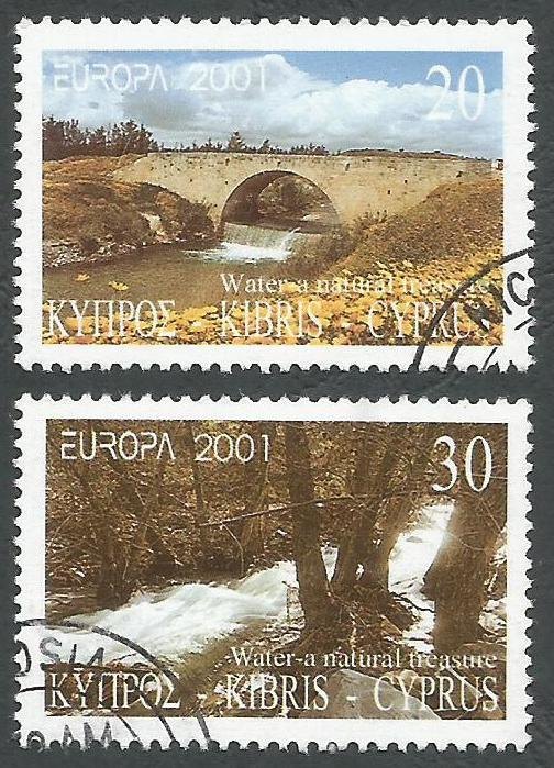 Cyprus Stamps SG 1015-16 2000 Europa Cypriot Rivers - USED (k388) 