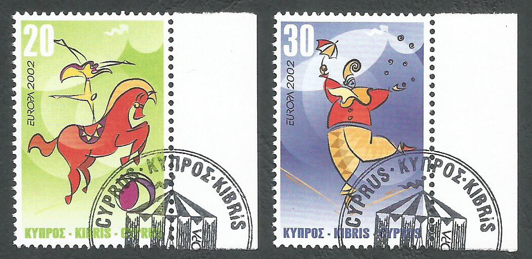 Cyprus Stamps SG 1029-30 2000 Europa Circus - CTO USED (k392)