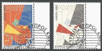 Cyprus Stamps SG 1051-52 2003 Europa Poster Art - CTO USED (k398)