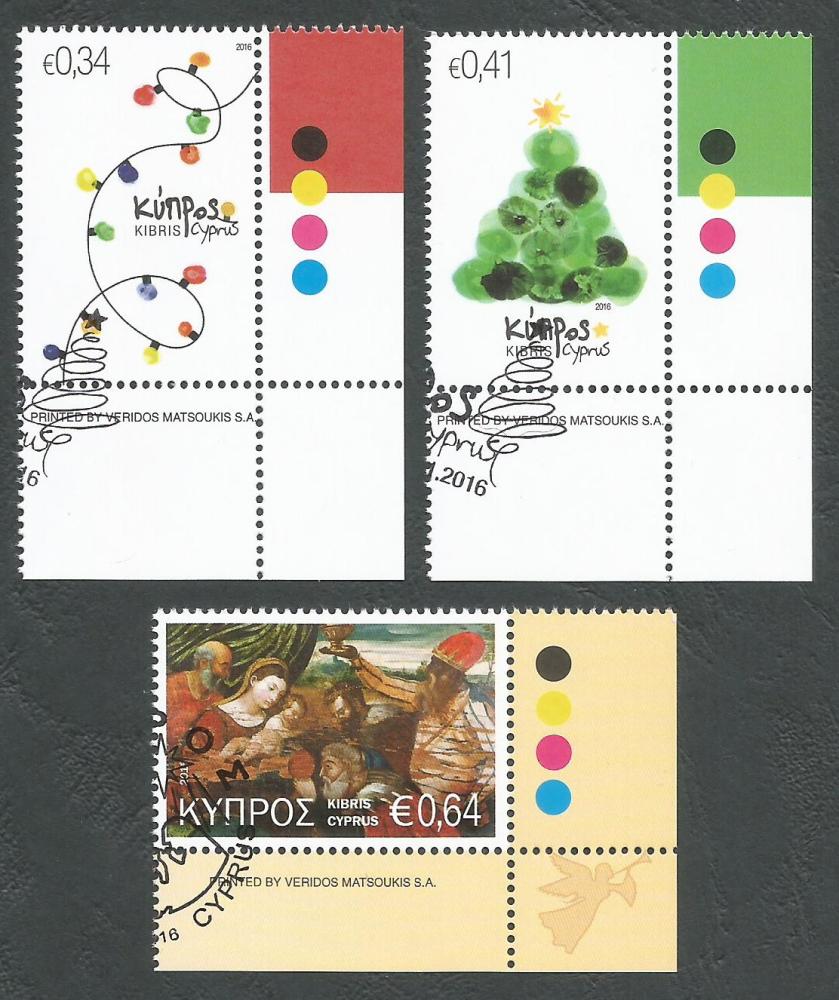 Cyprus Stamps SG 1405-07 2016 Christmas - CTO USED (k405)
