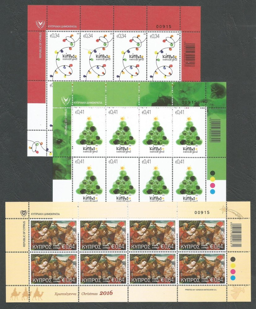 Cyprus Stamps SG 2016 (i) Christmas - Full sheet MINT