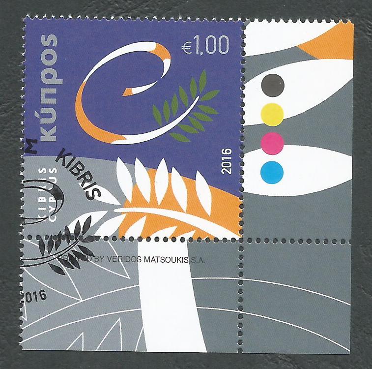 Cyprus Stamps SG 1408 2016 The Cyprus Chairmanship of the Council of Europe - CTO USED (k407)