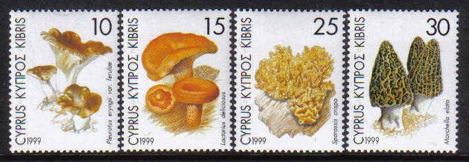 Cyprus Stamps SG 965-68 1999 Mushrooms - MINT