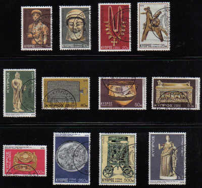 Cyprus Stamps SG 459-70 1976 4th Definitives Artifacts - USED (d130)